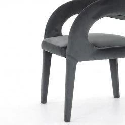 FOUR HANDS Furniture HAWKINS CHARCOAL VELVET DINING CHAIR