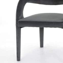 FOUR HANDS Furniture HAWKINS CHARCOAL VELVET DINING CHAIR
