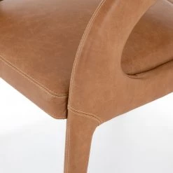 FOUR HANDS HAWKINS BUTTERSCOTCH LEATHER DINING CHAIR