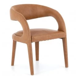 FOUR HANDS HAWKINS BUTTERSCOTCH LEATHER DINING CHAIR