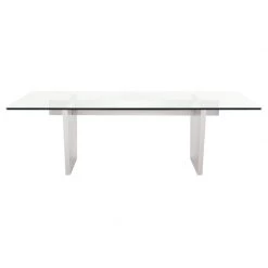 NUEVO Kitchen + Dining AIDEN GLASS TOP DINING TABLE