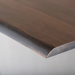 NUEVO AIDEN SEARED OAK + STEEL LIVE EDGE DINING TABLE Kitchen + Dining