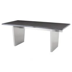 NUEVO Kitchen + Dining AIDEN OXIDIZED GRAY LIVE EDGE DINING TABLE