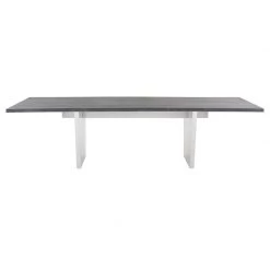 NUEVO Kitchen + Dining AIDEN OXIDIZED GRAY LIVE EDGE DINING TABLE