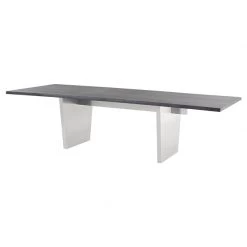 NUEVO Kitchen + Dining AIDEN OXIDIZED GRAY LIVE EDGE DINING TABLE