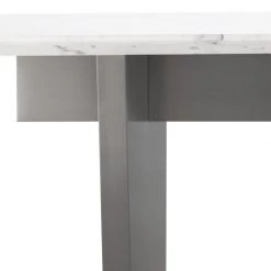 NUEVO AIDEN WHITE MARBLE + STEEL DINING TABLE | 6.5' 22 NUEVO AIDEN WHITE MARBLE + STEEL DINING TABLE | 6.5'
