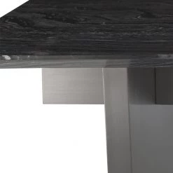 NUEVO Kitchen + Dining AIDEN BLACK MARBLE + STEEL DINING TABLE | 6.5'