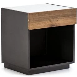 FOUR HANDS HOLLAND SMOKED OAK + MARBLE TOP NIGHTSTAND Furniture 11 FOUR HANDS HOLLAND SMOKED OAK + MARBLE TOP NIGHTSTAND Furniture
