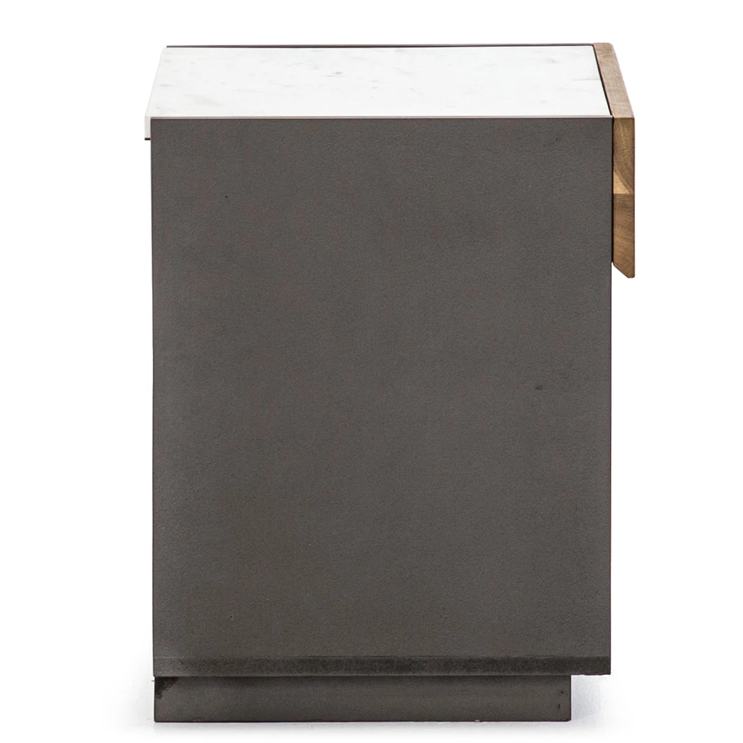 FOUR HANDS HOLLAND SMOKED OAK + MARBLE TOP NIGHTSTAND Furniture 4 FOUR HANDS HOLLAND SMOKED OAK + MARBLE TOP NIGHTSTAND Furniture