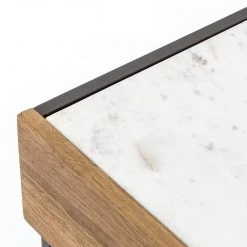 FOUR HANDS HOLLAND SMOKED OAK + MARBLE TOP NIGHTSTAND Furniture 16 FOUR HANDS HOLLAND SMOKED OAK + MARBLE TOP NIGHTSTAND Furniture