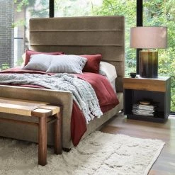 FOUR HANDS HOLLAND SMOKED OAK + MARBLE TOP NIGHTSTAND Furniture 17 FOUR HANDS HOLLAND SMOKED OAK + MARBLE TOP NIGHTSTAND Furniture