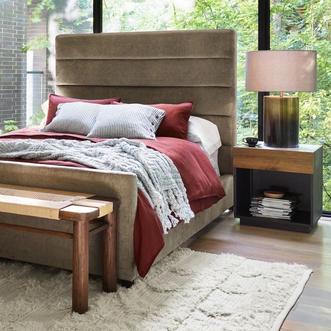 FOUR HANDS HOLLAND SMOKED OAK + MARBLE TOP NIGHTSTAND Furniture 9 FOUR HANDS HOLLAND SMOKED OAK + MARBLE TOP NIGHTSTAND Furniture