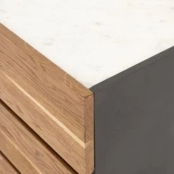 FOUR HANDS Furniture HOLLAND SMOKED OAK + MARBLE TOP NIGHT CHEST 11 FOUR HANDS Furniture HOLLAND SMOKED OAK + MARBLE TOP NIGHT CHEST