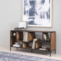 FOUR HANDS HELENA RECLAIMED PINE PLANK CONSOLE SHELF Living Room