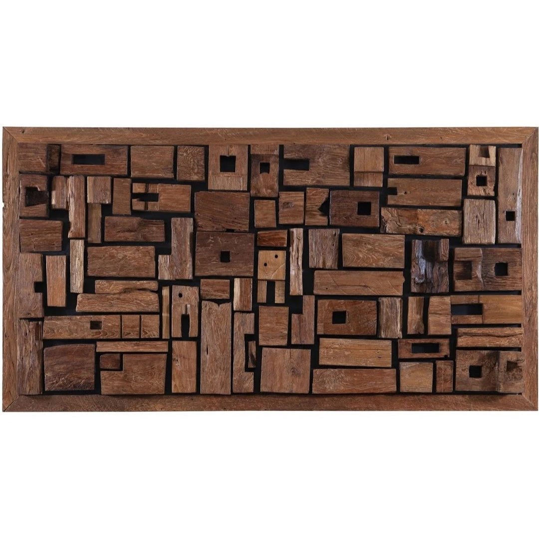 PHILLIPS COLLECTION Wall Sculptures + Decor ASKEN RECLAIMED WOOD WALL ART LG 1 PHILLIPS COLLECTION Wall Sculptures + Decor ASKEN RECLAIMED WOOD WALL ART LG