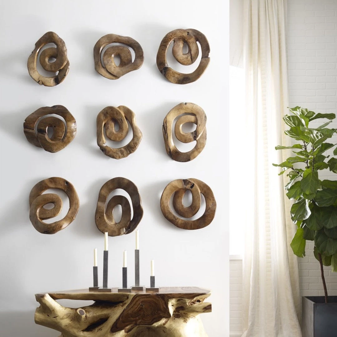PHILLIPS COLLECTION SWIRL WALL TILE TEAK WOOD 2 PHILLIPS COLLECTION SWIRL WALL TILE TEAK WOOD