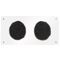 PHILLIPS COLLECTION FLOATING PERTRIFIED DOUBLE SLICE WALL ART Wall Sculptures + Decor