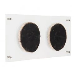 PHILLIPS COLLECTION FLOATING PERTRIFIED DOUBLE SLICE WALL ART Wall Sculptures + Decor