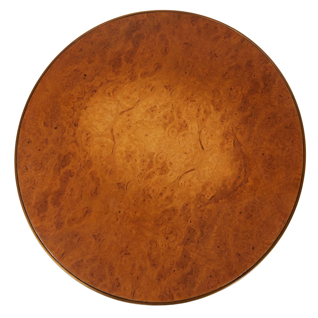 URBIA Furniture LARA BRASS & OAK BURL END TABLE 3 URBIA Furniture LARA BRASS & OAK BURL END TABLE