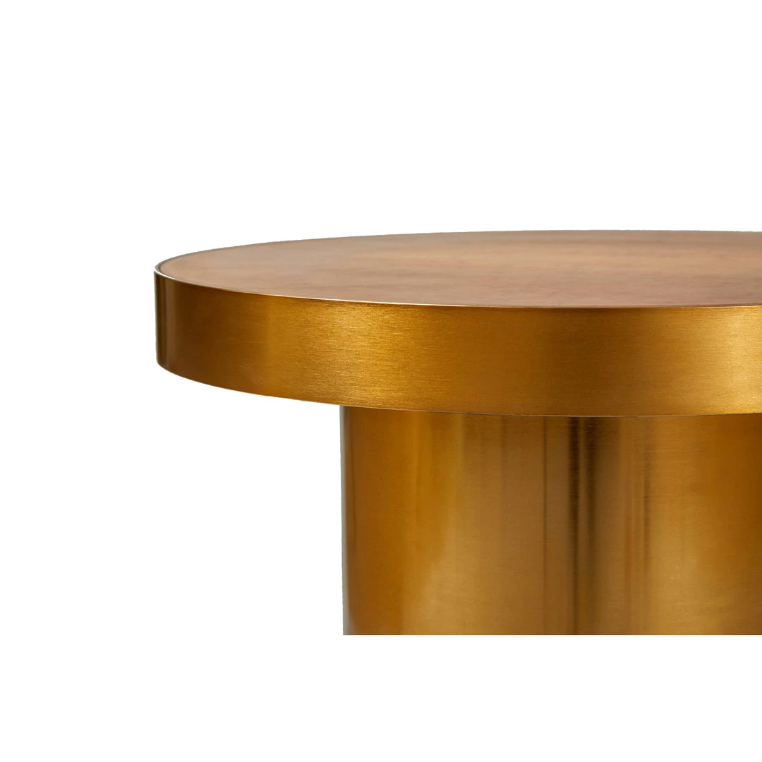 URBIA Furniture LARA BRASS & OAK BURL END TABLE 4 URBIA Furniture LARA BRASS & OAK BURL END TABLE