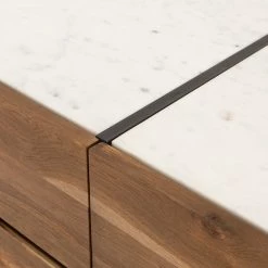 FOUR HANDS HOLLAND SMOKED OAK MARBLE TOP DRESSER 11 FOUR HANDS HOLLAND SMOKED OAK MARBLE TOP DRESSER