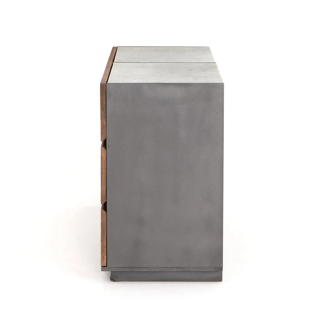 FOUR HANDS HOLLAND SMOKED OAK MARBLE TOP DRESSER 4 FOUR HANDS HOLLAND SMOKED OAK MARBLE TOP DRESSER