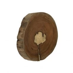 PHILLIPS COLLECTION Wall Sculptures + Decor MOLTEN WALL TILE POURED BRASS IN WOOD