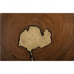 PHILLIPS COLLECTION Wall Sculptures + Decor MOLTEN WALL TILE POURED BRASS IN WOOD