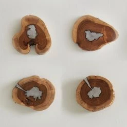 PHILLIPS COLLECTION MOLTEN WALL TILE POURED ALUMINUM IN WOOD