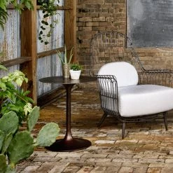 FOUR HANDS TULIP SIDE TABLE: ANTIQUE RUST 8 FOUR HANDS TULIP SIDE TABLE: ANTIQUE RUST