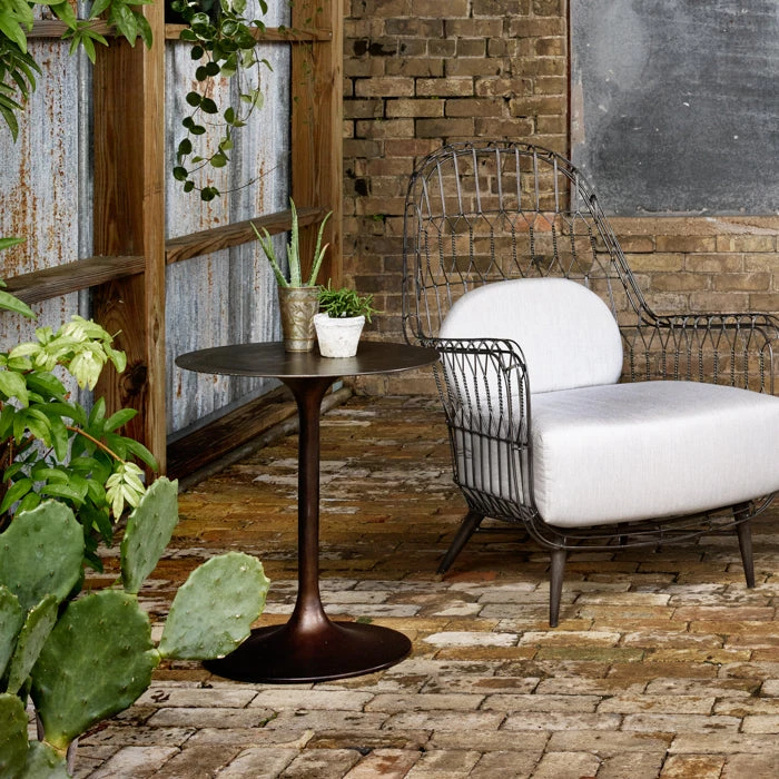 FOUR HANDS TULIP SIDE TABLE: ANTIQUE RUST 3 FOUR HANDS TULIP SIDE TABLE: ANTIQUE RUST