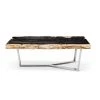 URBIA MASSO PETRIFIED WOOD SLAB COFFEE TABLE: DARK