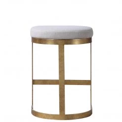 UTTERMOST IVANNA ANTIQUE GOLD COUNTER STOOL Kitchen + Dining 8 UTTERMOST IVANNA ANTIQUE GOLD COUNTER STOOL Kitchen + Dining