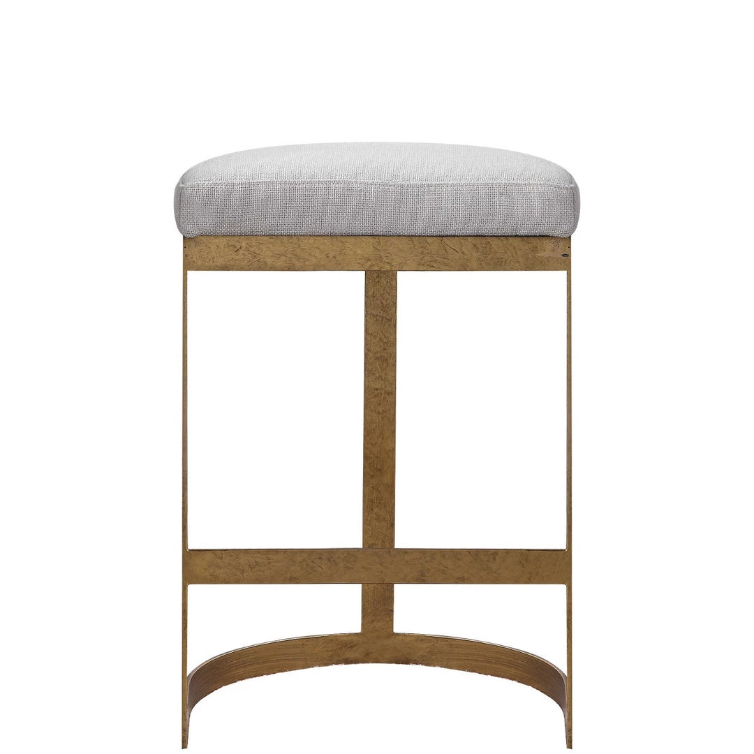 UTTERMOST IVANNA ANTIQUE GOLD COUNTER STOOL Kitchen + Dining 4 UTTERMOST IVANNA ANTIQUE GOLD COUNTER STOOL Kitchen + Dining
