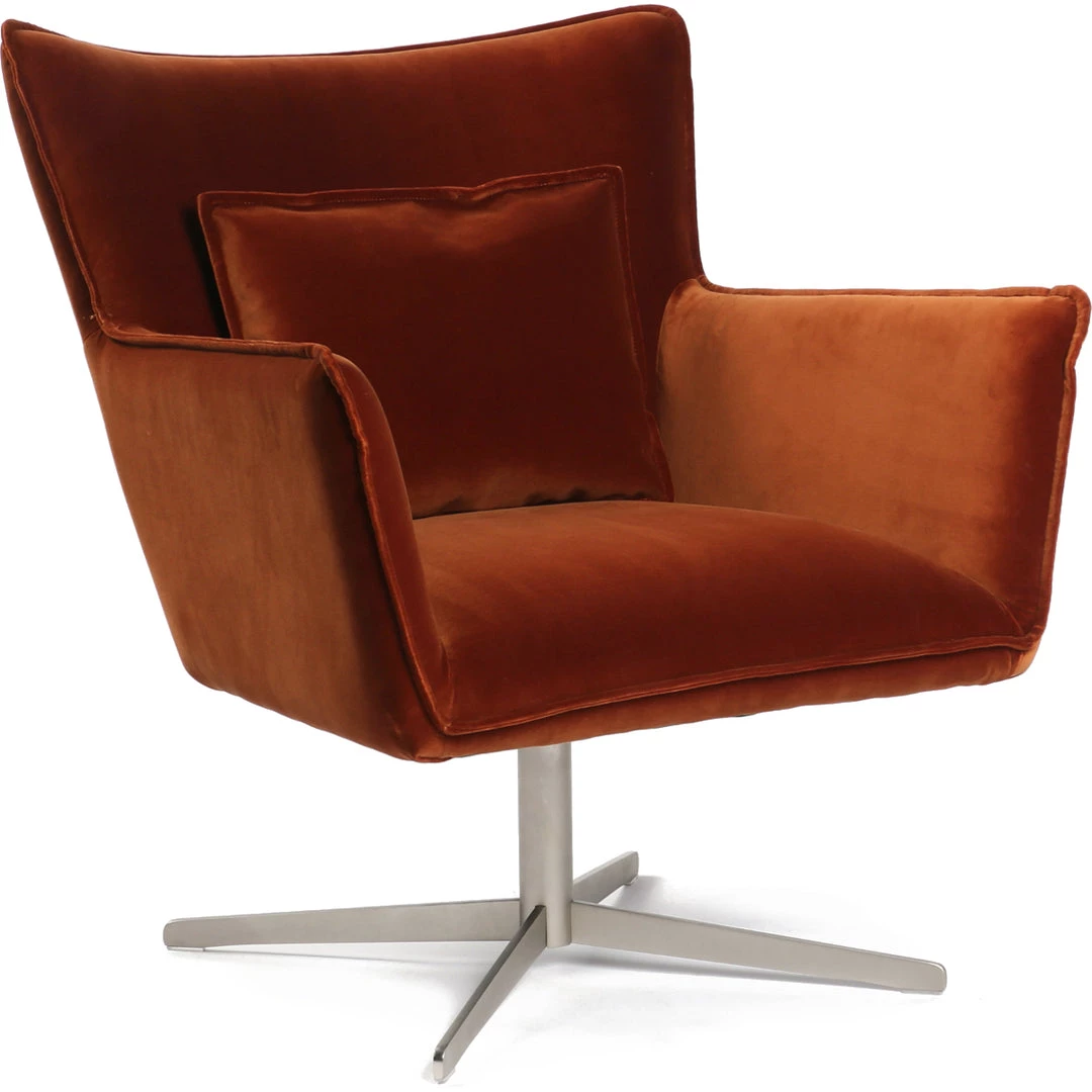 FOUR HANDS Living Room JACOB RUST VELVET SWIVEL CHAIR 2 FOUR HANDS Living Room JACOB RUST VELVET SWIVEL CHAIR