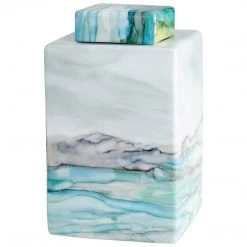 CYAN JADE WATER COLOR CONTAINERS Pillows + Decor