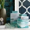 CYAN JADE WATER COLOR CONTAINERS Pillows + Decor