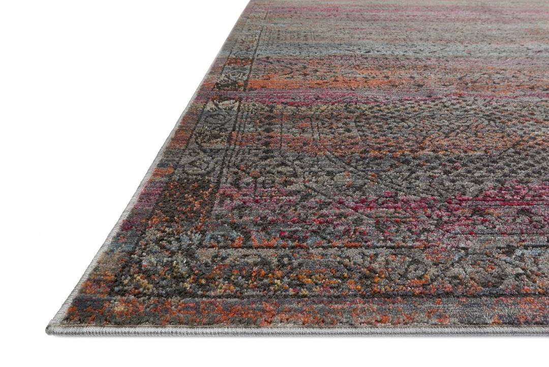 LOLOI JAVARI 02 RUG: CHARCOAL / SUNSET 2 LOLOI JAVARI 02 RUG: CHARCOAL / SUNSET