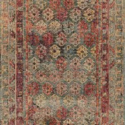 LOLOI JAVARI 03 RUG: SLATE / BERRY