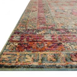 LOLOI JAVARI 03 RUG: SLATE / BERRY
