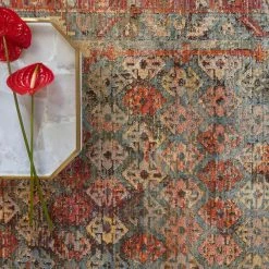 LOLOI JAVARI 03 RUG: SLATE / BERRY