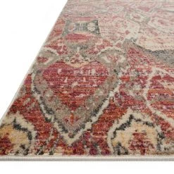 LOLOI JAVARI 04 RUG: BERRY / IVORY