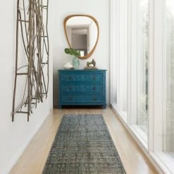 LOLOI JAVARI 07 RUG: STEEL / LAGOON