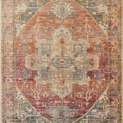LOLOI JAVARI 08 RUG: BERRY / SUNRISE