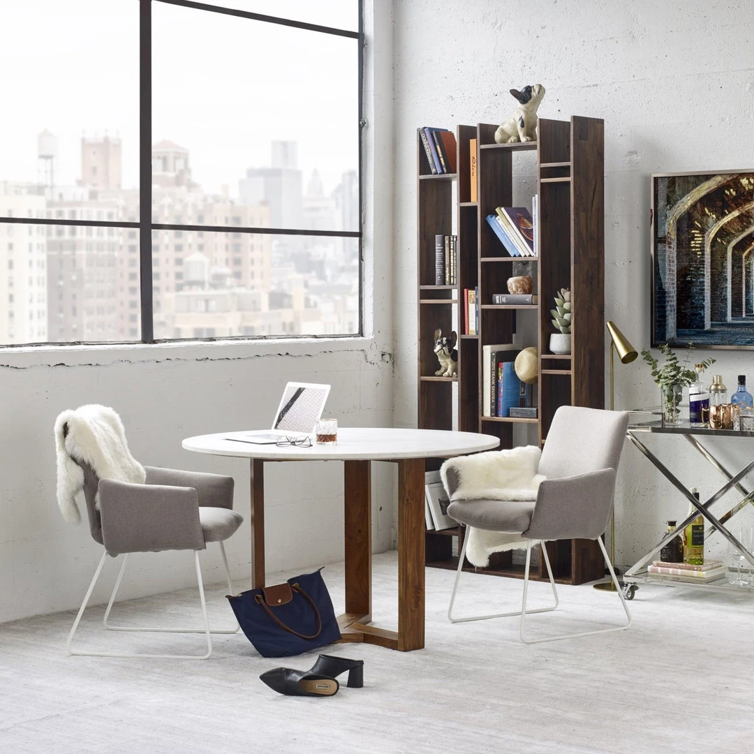 MOES JINXX 48"ROUND MARBLE TOP DINING TABLE Kitchen + Dining 3 MOES JINXX 48"ROUND MARBLE TOP DINING TABLE Kitchen + Dining