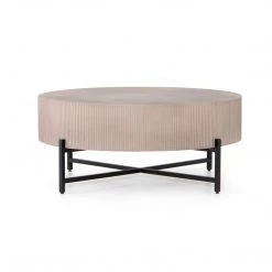 FOUR HANDS JOLENE OUTDOOR TAUPE CONCRETE COFFEE TABLE