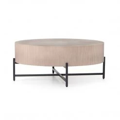 FOUR HANDS JOLENE OUTDOOR TAUPE CONCRETE COFFEE TABLE