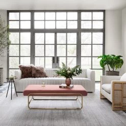 FOUR HANDS JUNE NATURAL OAK + CANE BARREL CHAIR