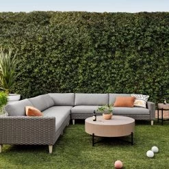 FOUR HANDS JOLENE OUTDOOR TAUPE CONCRETE COFFEE TABLE