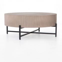 FOUR HANDS JOLENE OUTDOOR TAUPE CONCRETE COFFEE TABLE